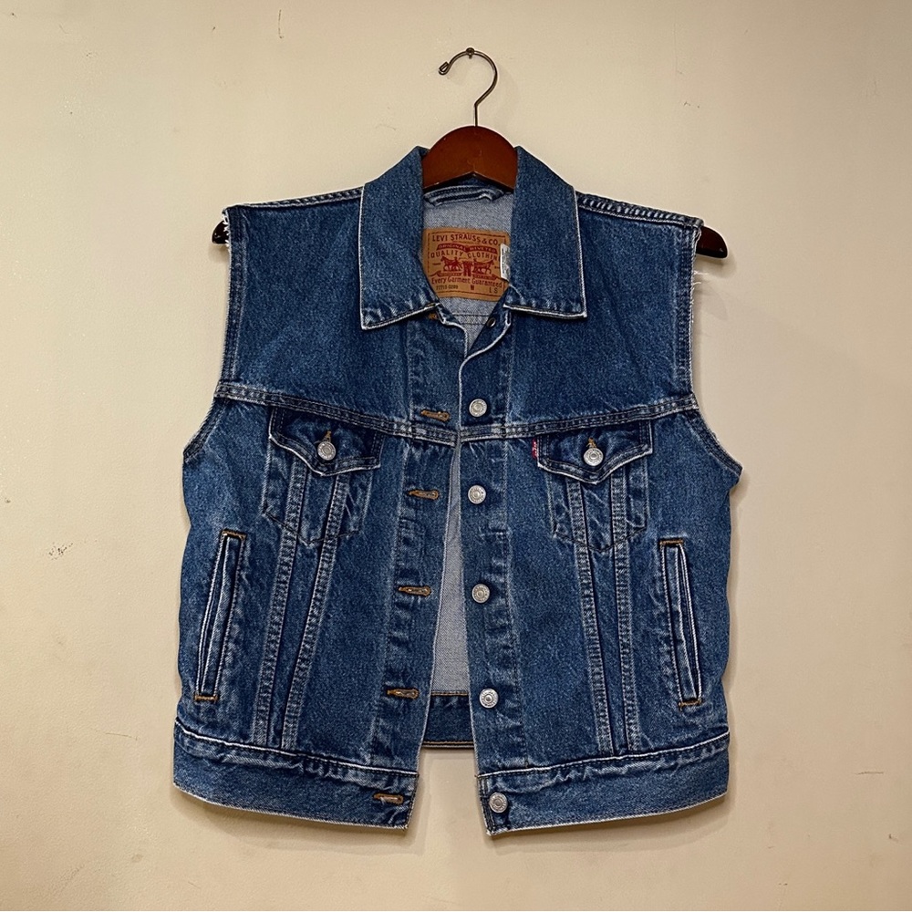 Vintage Levi Strauss & Co Trucker Vest; Size Small